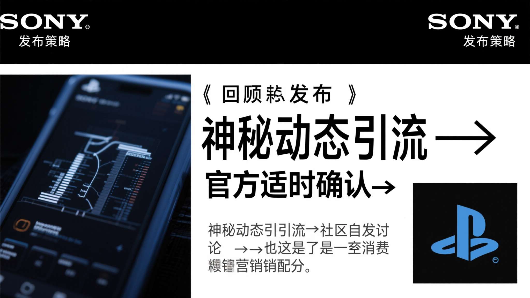 回顾索尼近年来的大作发布策略，"神秘动态引流→社区自发讨论→官方适时确认" 已经